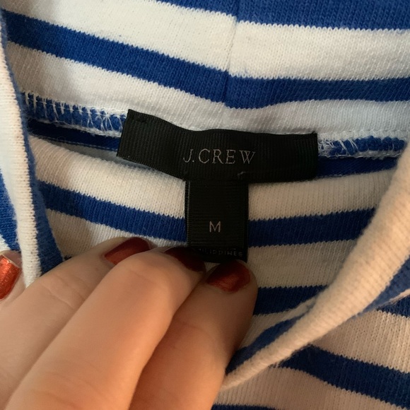 J. Crew Blue and White Striped Turtleneck - Picture 4 of 5